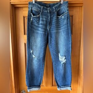 BKE Blue Distressed Boyfriend Jeans